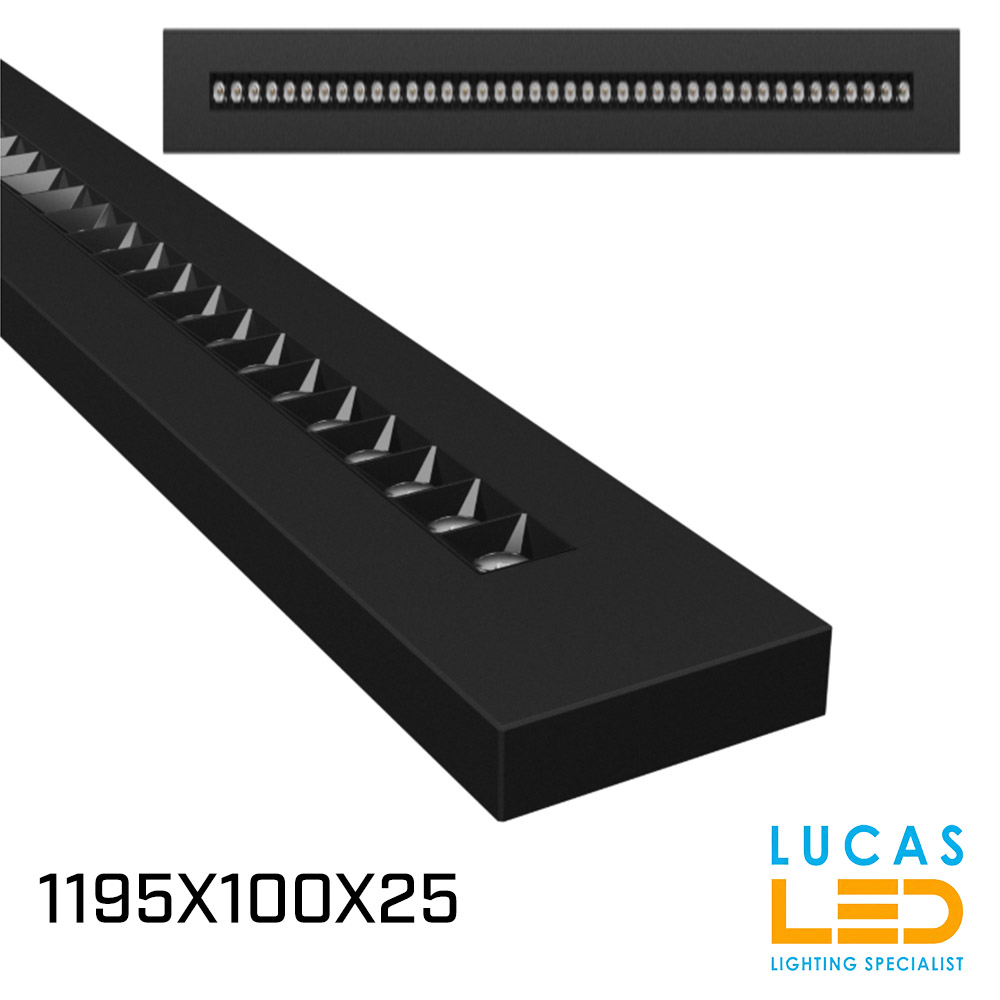 20/30/40W Surface Suspended Pendant Light- WLD PLANK- CCT- 4350lm- 2700/4000/6000K- IP20- 5000lm- 1203x42x37mm- Slim Black Body