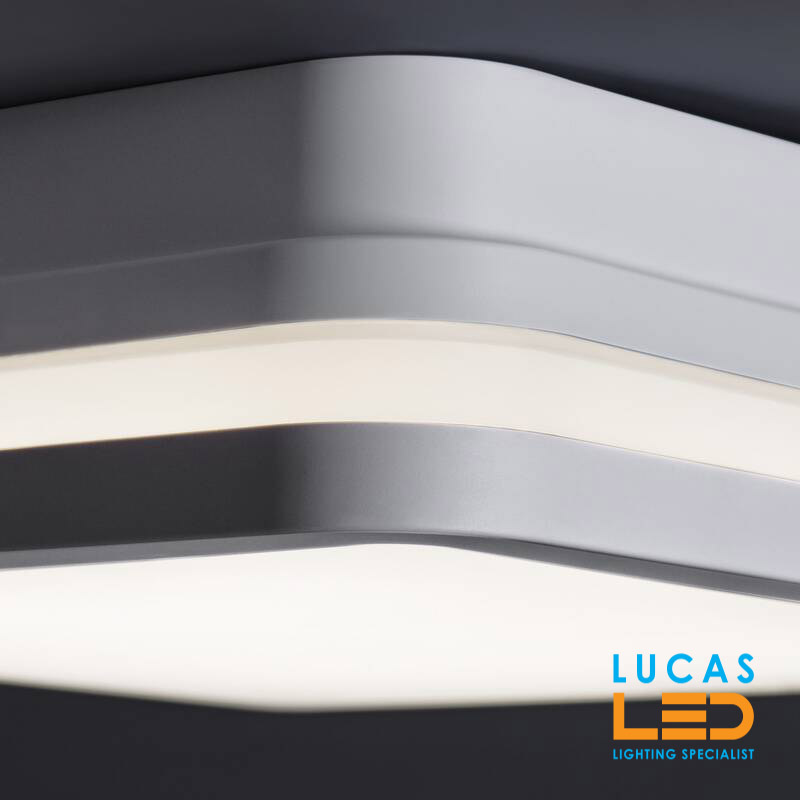 PIR LED Panel Light 18W - 4000K - ceiling & wall mounted - IP54 waterproof - 1550lm - BENO White Square