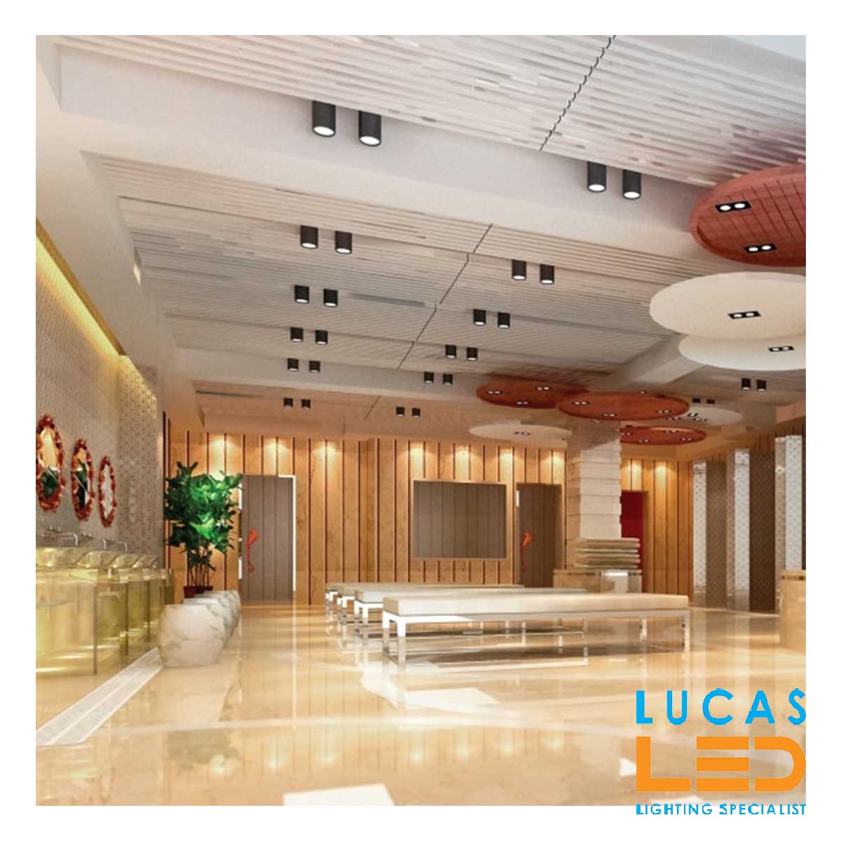 Surface LED Downlight Adjustable - Gu10 - IP20 - Decorative CHLOE Black / Gold