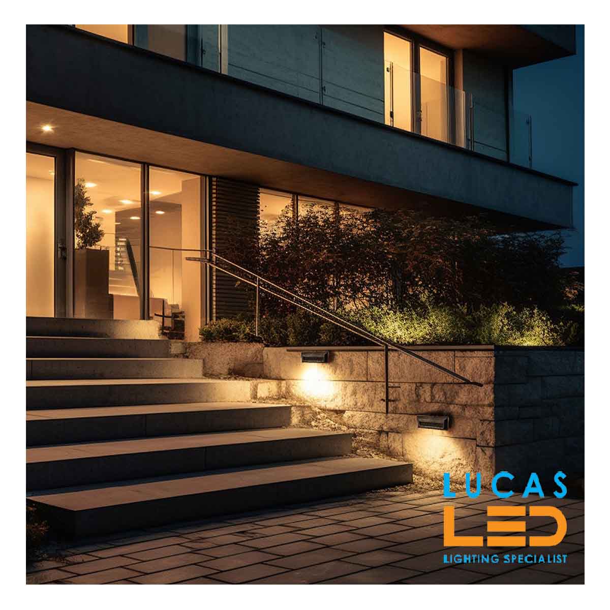 CCT Surface Outdoor LED Facade Light 6W - Asymmetric - 3000K/4000K/6000K - 750lm - IP54 - ENCANTA Black body