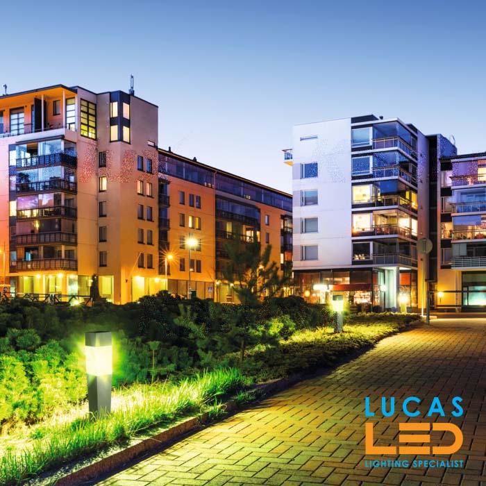 Outdoor LED Garden lighting- Architectural - E27- IP54- 1070mm- INVO Square shape- floor standing lamp for Pathway , Driveway 