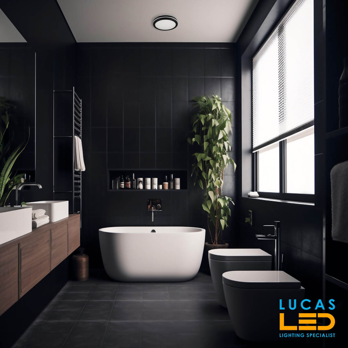 Eco CCT LED Panel Light 12W - 3000K/4000K/6500K -  1050lm/1150lm/1100lm - BENO Black