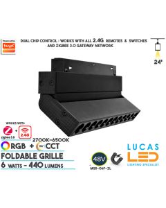 6-watts-RGBCCT-smart-foldable-grille-magnetic-track-light-48V-rail-20mm-standard-suspended-surface-track-ireland-europe