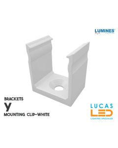 LED PROFILE • BRACKETS • Mounting Plastic Clip "Y" • WHITE