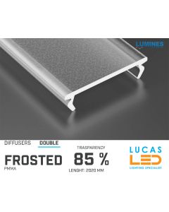 Diffuser Type "DOUBLE" • Base FROSTED • 85% Transparency • 2020 mm • Cover for LED Profile • Material PMMA