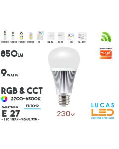 E27 Bulb • RGB + CCT • 9W • 850LM • WiFi • Smart Lighting System • Wireless • MiBoxer • MiLight • FUT012 • 230V
