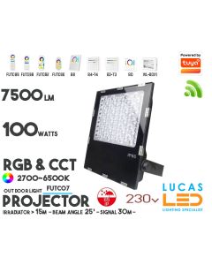 LED Garden Projector •RGB CCT• 100w • 7500lm • wifi • 2.4G • Compatible • Smart • Lighting • System • MultiZone • Wireless • MiBoxer • FUTC07 • 230V•