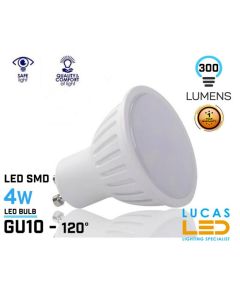 GU10 LED Bulb Light 4W - 5300K Cold White - 300lm - LED SMD -  viewing angle 120° -Cold White