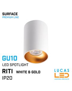 led-downlight-spot-light-gu10-IP20-surface-ceiling-fitting-white/gold