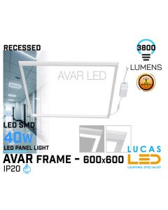 led-panel-light-frame-40w-6500K-3800lm-ip20-indoor-recessed-ceiling-fitting-lucasled.ie