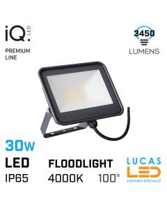 30W outdoor LED Floodlight - 3450lm - 4000K Natural White - IP65 - Industrial Premium line IQ LED Floodlight
