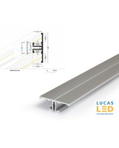 6 pcs ONLY - LED Special Application Profile- Back10 Anodised- Up/Down light- Vertical lighting- 2 meter