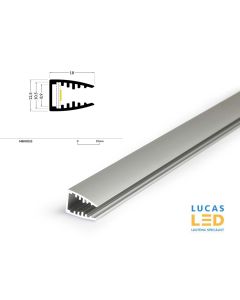 Last 6 pcs - model DISCONTINUED - SILVER LED Glass Profile MIKRO10 - 2M - full SET
