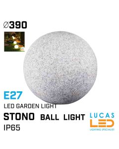 Outdoor LED GLOBE Ball Light STONO 40 - E27 - IP65 Waterproof - Decorative Garden Light