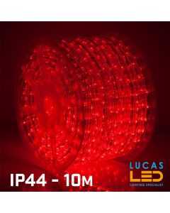 RED LED Rope Lights 125W - IP44 Waterproof - 1800 LED - 10m Roll cuttable - SET