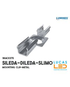 LED PROFILE • BRACKETS • Mounting Clip "SLT" • METAL • "SILEDA" - "DILEDA" - "SLIMO" profiles •