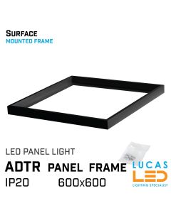 ADTR LED Panel Frame 600x600mm - Black - LED Surface Mounting Frame for Led Panel 6060