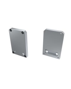 Endcap Talia M2 • Silver •Set 2 pieces • Alu base • CNC made • without a hole • Architectual LED Profile Talia M2 Only •