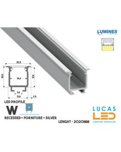 led-profile-recessed-furniture-w-silver-aluminium-2-02-meters-length-pro-multi-set-Restaurant-Commercial-Hotel-Corridor-Walkway-price-ireland