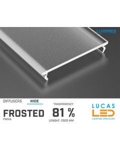 Diffuser Type "WIDE" • Base FROSTED • 81% Transparency • 2020 mm • Cover for LED Profile • Material PMMA