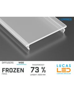 Diffuser Type "WIDE" • Base FROZEN • 73% Transparency • 2020 mm • Cover for LED Profile • Material PMMA