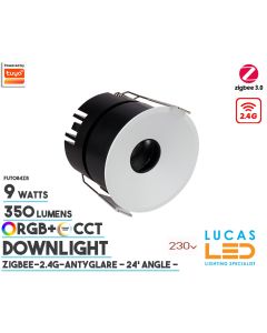 zigbee-downlight-narrow-9w-350lm-rgb-cct-beam-angle-24-anti-glare-tuya-miboxer-2-4g-230v_lucasled.ie