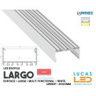   LED Profile • SURFACE • ARCHITECTURAL • SUSPENDED • "LARGO" • WHITE • Aluminium • 2.02 Meters  length • PRO • multi set •