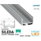led-profile-surface-architectural-suspended-sileda-silver-aluminium-2-02-meters-lenght-pro-multi-set-lucasled.ie
