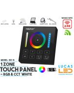 LED Touch Panel Switch • RGB+CCT LED Strip • MiBoxer • Dimmer • 1 zone • 2.4G • Wireless • Smart Lighting System • B0-B • 2xAAA
