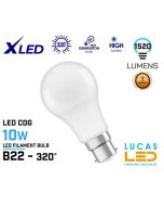 B22 LED BULB Light - 10W - 1520lm - New XLED bulb lamp - Milky-Cold White
