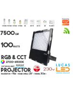 LED Garden Projector •RGB CCT• 100w • 7500lm • wifi • 2.4G • Compatible • Smart • Lighting • System • MultiZone • Wireless • MiBoxer • FUTC07 • 230V•