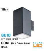Outdoor LED Wall Light GU10 x 2 - IP44 waterproof - GORI 235 - Up & Down Light - Anthracite colour