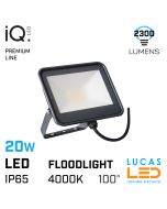 20W outdoor LED Floodlight - 2300lm - 4000K Natural White - IP65 - Industrial Premium line IQ LED Floodlight