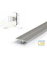 6 pcs ONLY - LED Special Application Profile- Back10 Anodised- Up/Down light- Vertical lighting- 2 meter