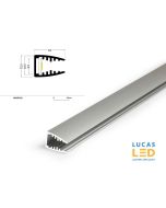 Last 6 pcs - model DISCONTINUED - SILVER LED Glass Profile MIKRO10 - 2M - full SET