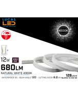 LED Neon Natural White flexible 0410  • 24V • 12W • IP65 • 550lm • Pro Version 3oz Cooper paths• price per 10 meter • NL0410-12-NW-24