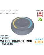 LED Wheel Dimmer • CCT • MiBoxer • 1 zone • Smart Lighting System • 2.4G  • Wireless • S1-G • Gray edition