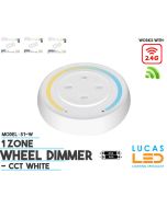 LED Wheel Dimmer • CCT • MiBoxer • 1 zone • 2.4G  • Wireless • S1-W • White edition
