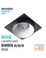 Recessed LED Downlight GU10 - IP20 - Ceiling fitting - SIMEN - B/W/B