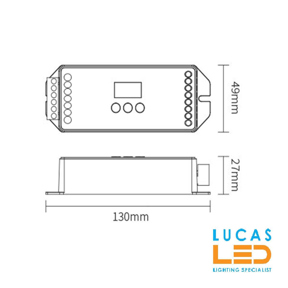 DMX Decoder • RDM Decoder • 5 in1 • Constant Voltage • DC12-24V • Digital Display •