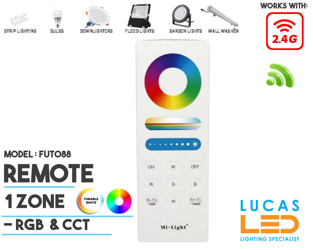 Remote Control • RGB+CCT• MiBoxer • 1 Zone • 2.4G • Wireless • Compatible • Smart System • FUT088