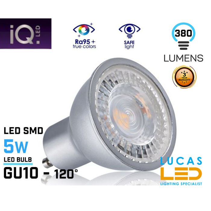 GU10 LED Bulb Light  5W - LED SMD - viewing angle 120° -  New IQ LED bulb light-Natural White