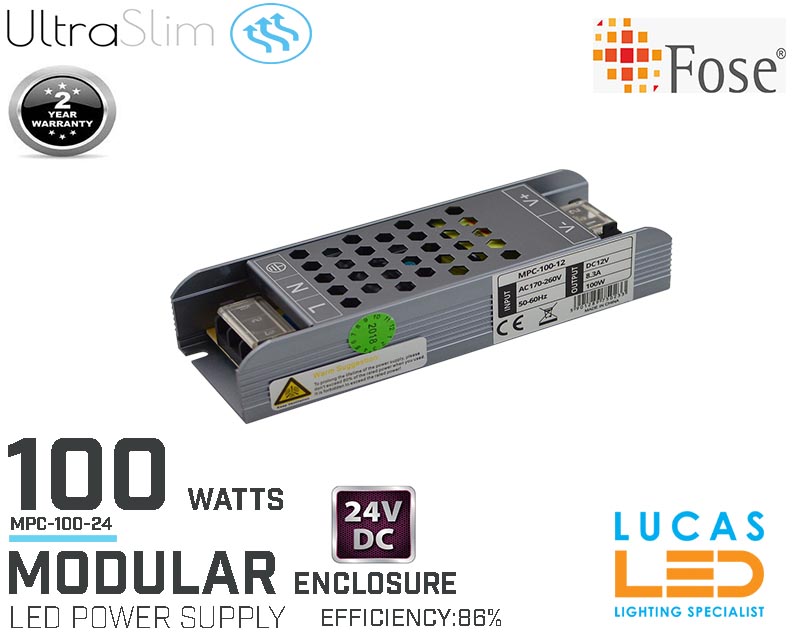LED Driver Power Supply • 100 watts • 4.16A • DC 24V for LED Strips •