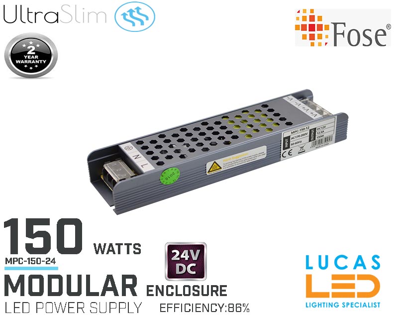 LED Driver Power Supply • 150 watts • 6.25A • DC 24V for LED Strips •