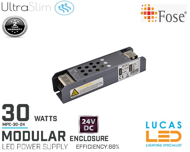 LED Driver Power Supply • 30 watts • 1.25A • DC 24V for LED Strips •