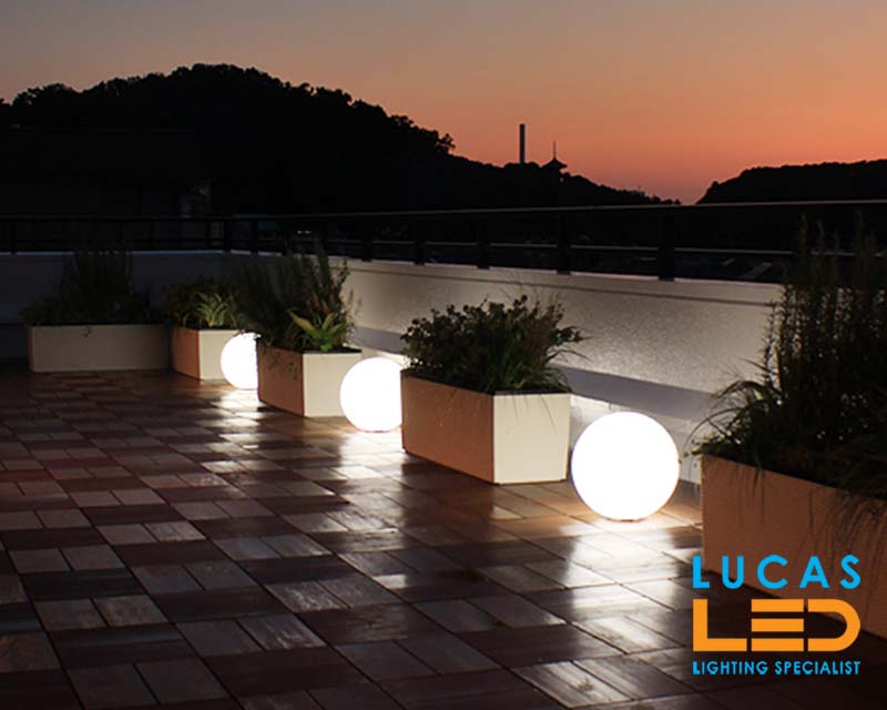 Outdoor LED Ball Lights - IP65 - E27 - Decorative STONO 490 - Garden Path Lighting Ground Spike Plug Lamps