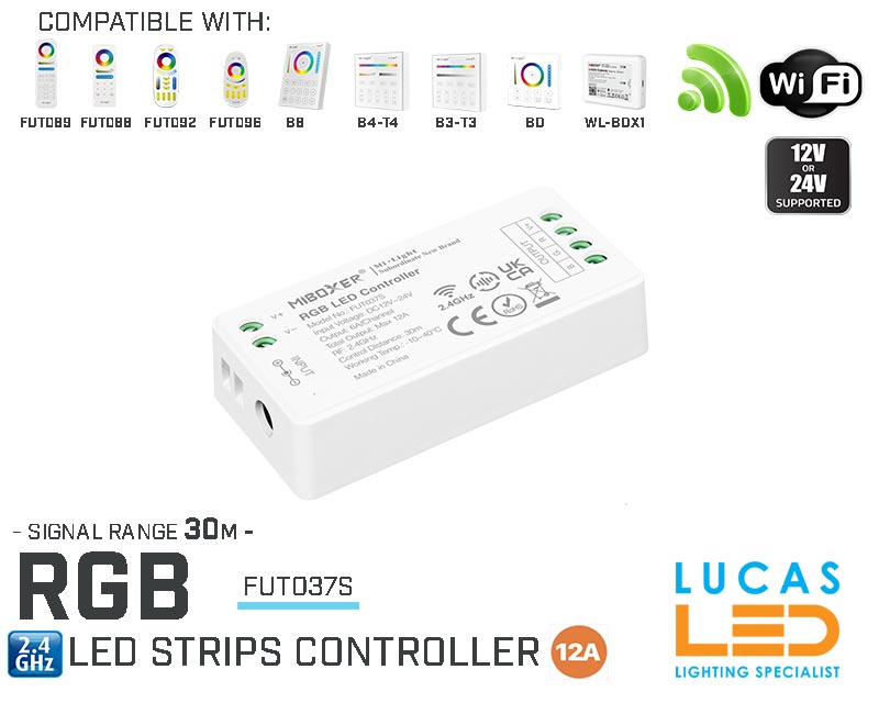 LED Strip Controller • RGB • MiBoxer • MiLight • WiFi • Smart Lighting System • 2.4G • Wireless • FUT037S • Upgraded Version