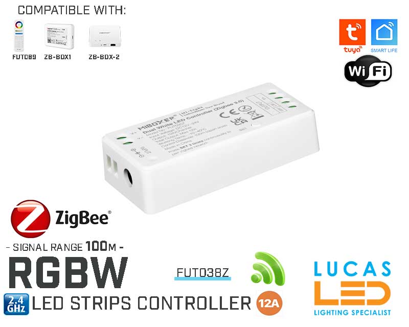 Zigbee 3.0 LED Strip Controller • RGBW • MiBoxer • WiFi • Smart Lighting System • 2.4G • Wireless • FUT038Z • Upgraded Version