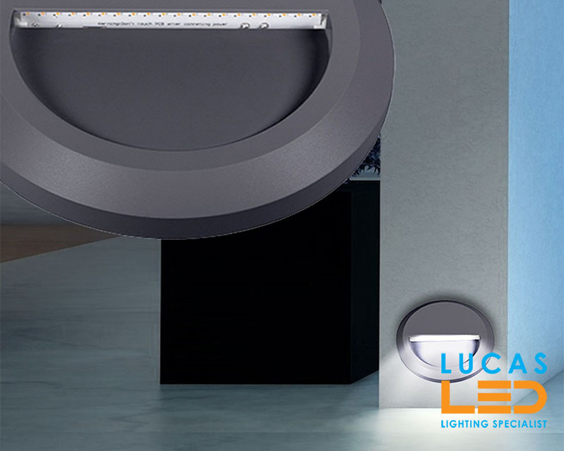 LAST 8 pcs ONLY - Outdoor LED Wall Light CROTO ROUND - 1.3W - IP65 - CLEARANCE