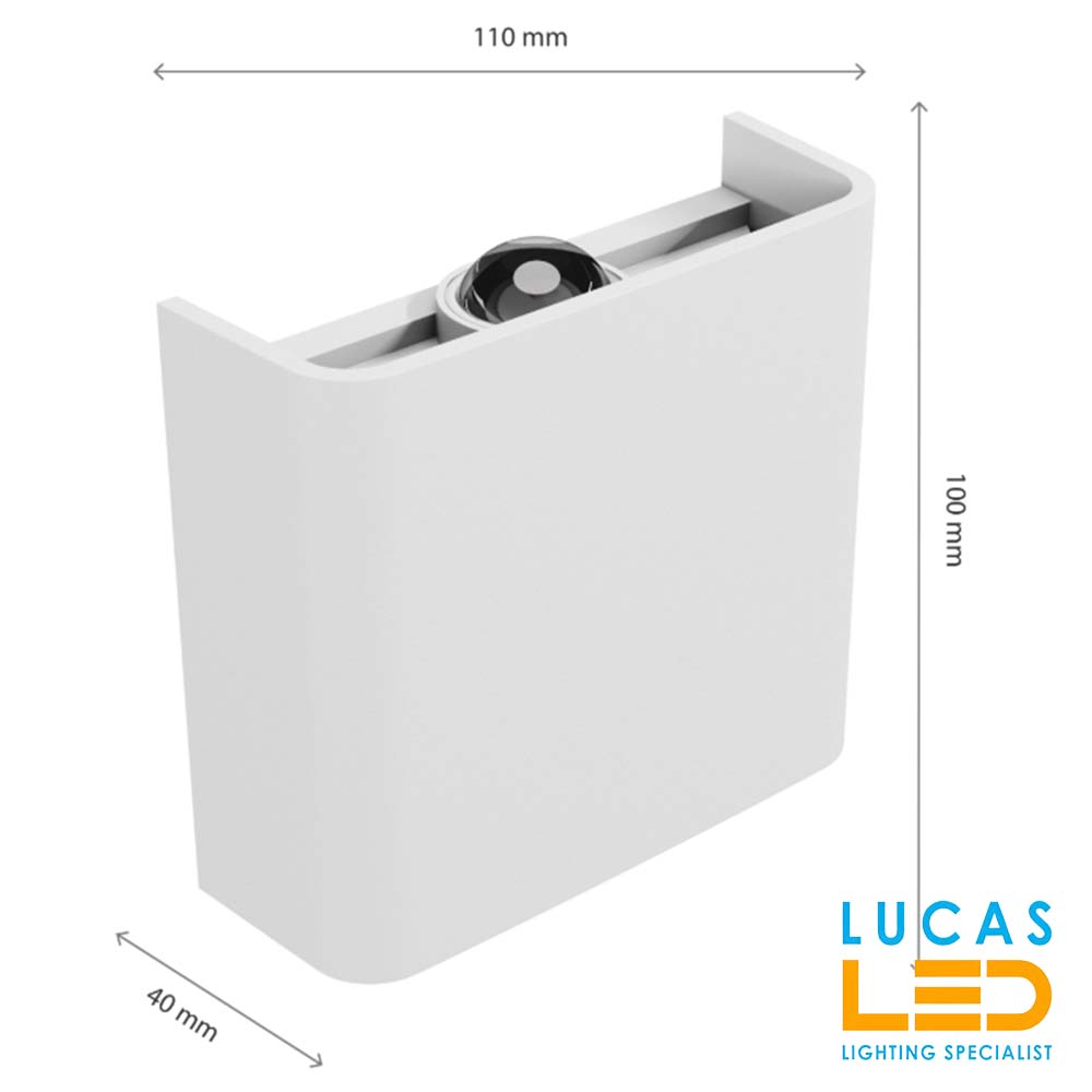  Surface LED Wall Facade Light CCT 2W- IP54- 200lm- 2700K-4000K-6000K- White- Outdoor & Indoor lamp- Up & Down- LUNARIX 